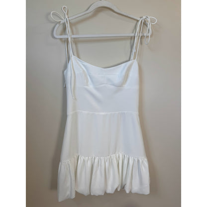 NEW NWT Amanda Uprichard Ivy Bubble Skirt Mini Dress White Size Medium