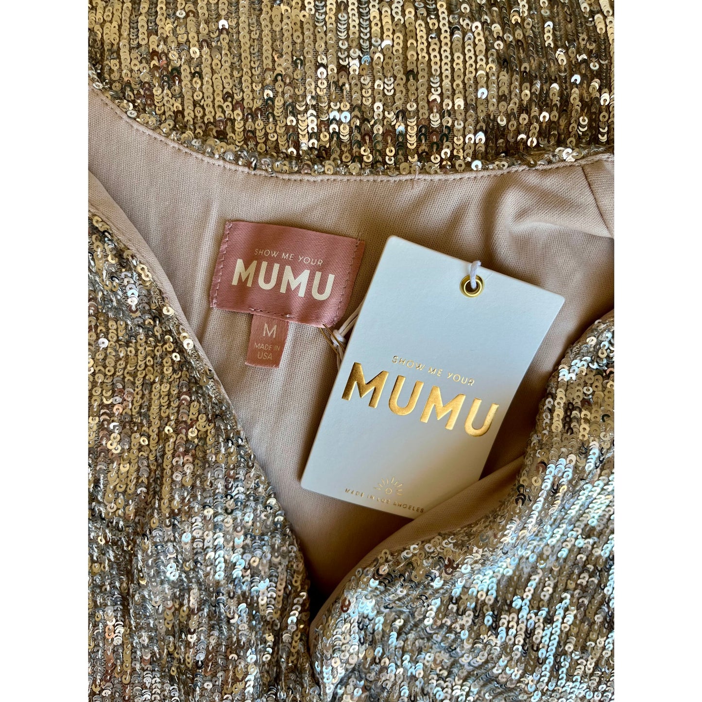 Show Me Your Mumu Party Hop Dress Silver Size Medium