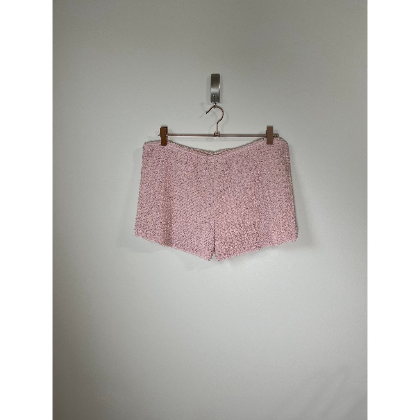 Show Me Your Mumu Nicki Tube Top & Niki Shorts Set Pink Textured L