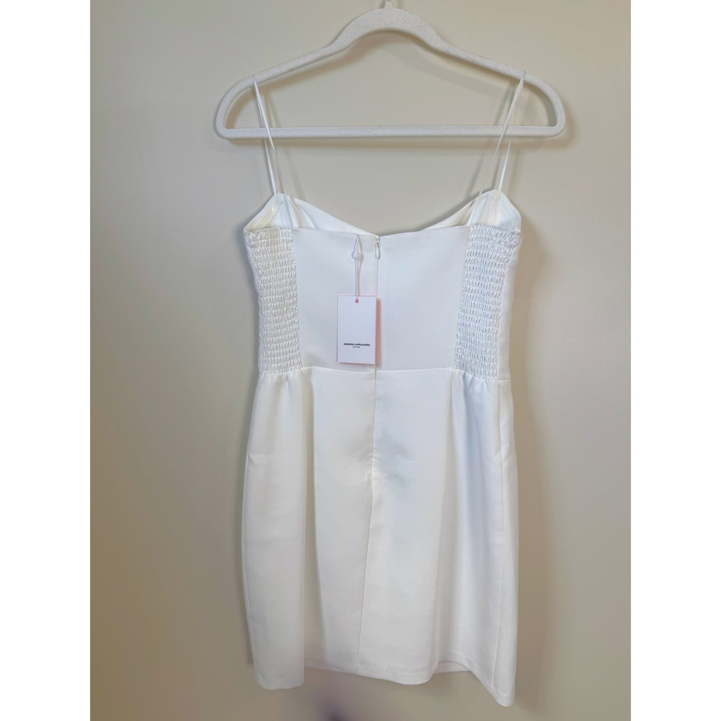 NEW NWT Amanda Uprichard Ivy Mini Dress in White Size Medium