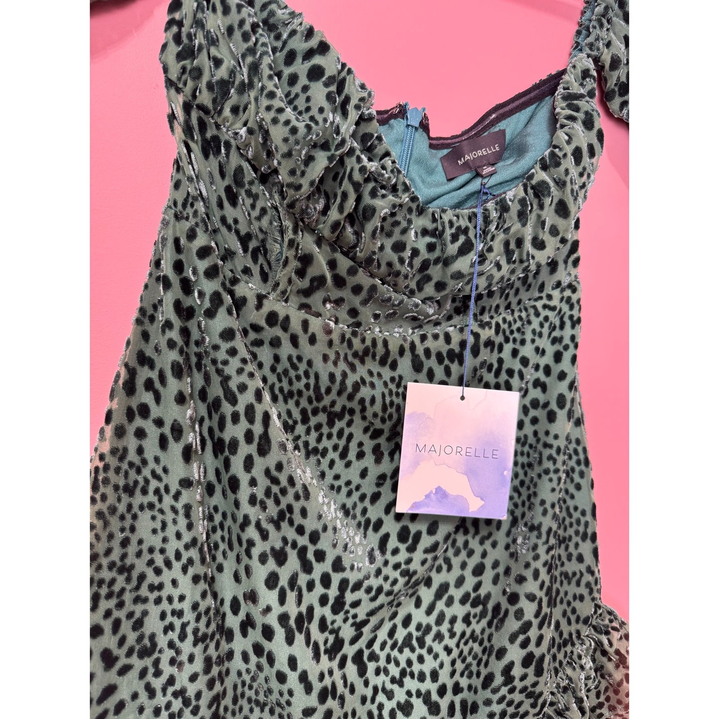 Majorelle Kayleigh Dress in Deep Teal XS