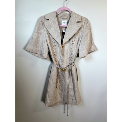 NEW NWT Aje. Morgan Mini Dress in Dune Beige US Size 2