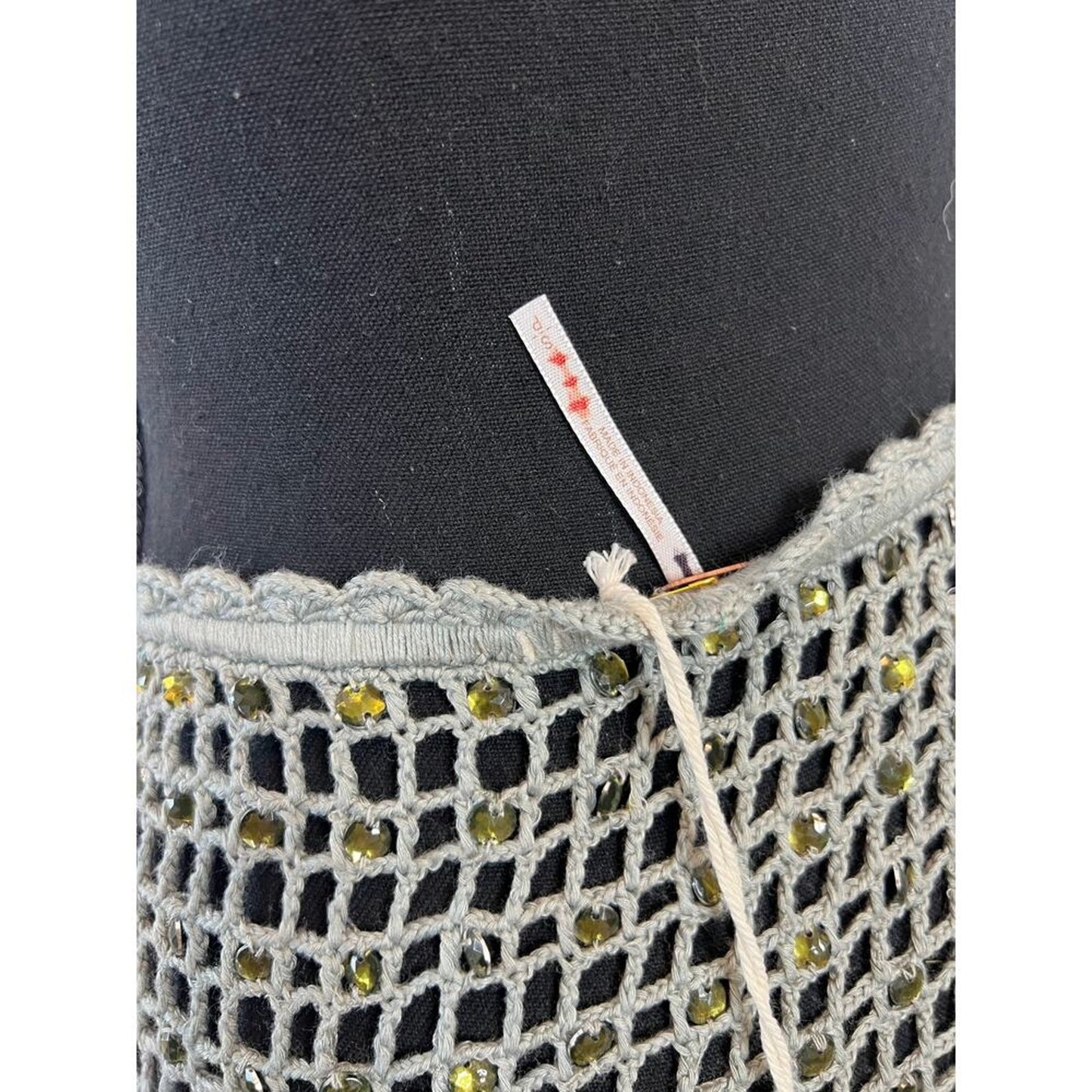 Free‎ People Bali Siren Song Crochet Skirt/Beach Coverup in Slate Small Pull-On