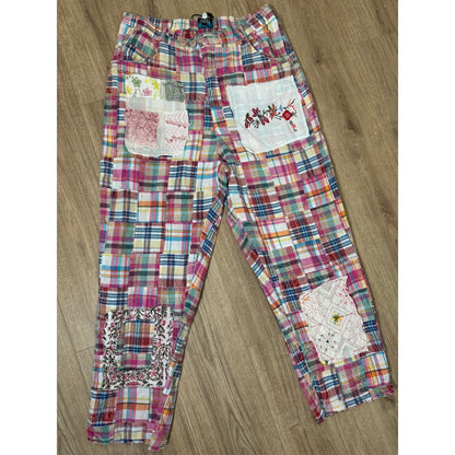 Jaded Gypsy Patchwork Plaid Boho Festival Pants Women's