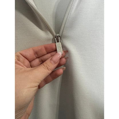 Lululemon Scuba Half-Zip Dress Bone Off-White Mini Sweatshirt Dress Size 2