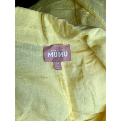 NEW Show Me Your Mumu Bicoastal Blazer Romper Butter Yellow Size Medium