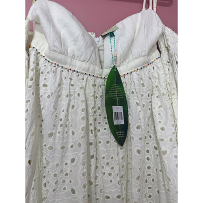 Farm Rio Off-White 3D Flower Maxi Dress Size Small