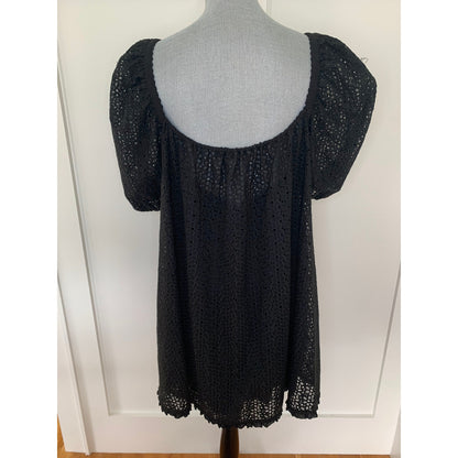 For Love & Lemons Mini Dress With Slip in Black Medium Floral Short Sleeve