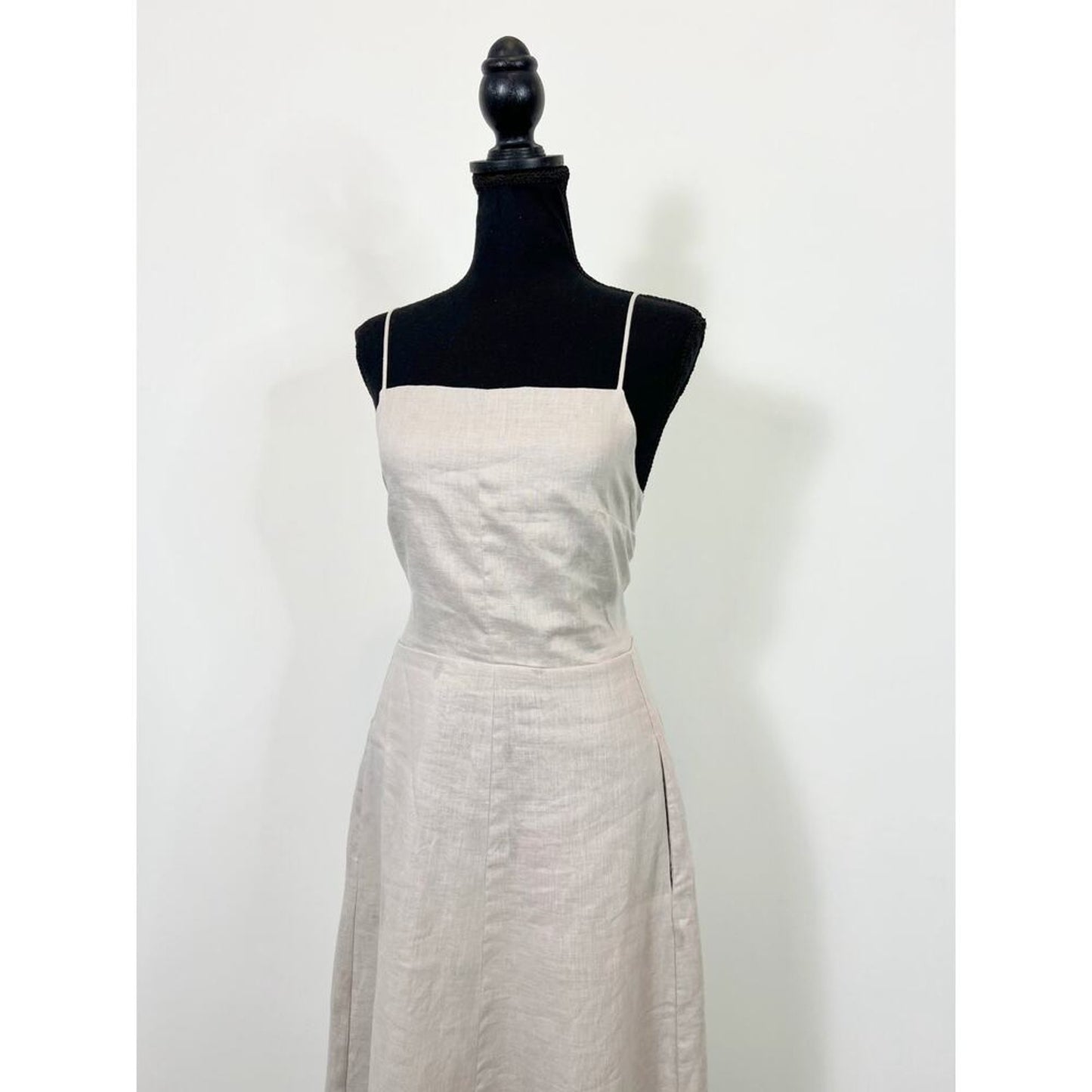 Enza Costa Laced Open Back Dress in Mist Size 3 Maxi Lined Party Cocktail‎ Linen