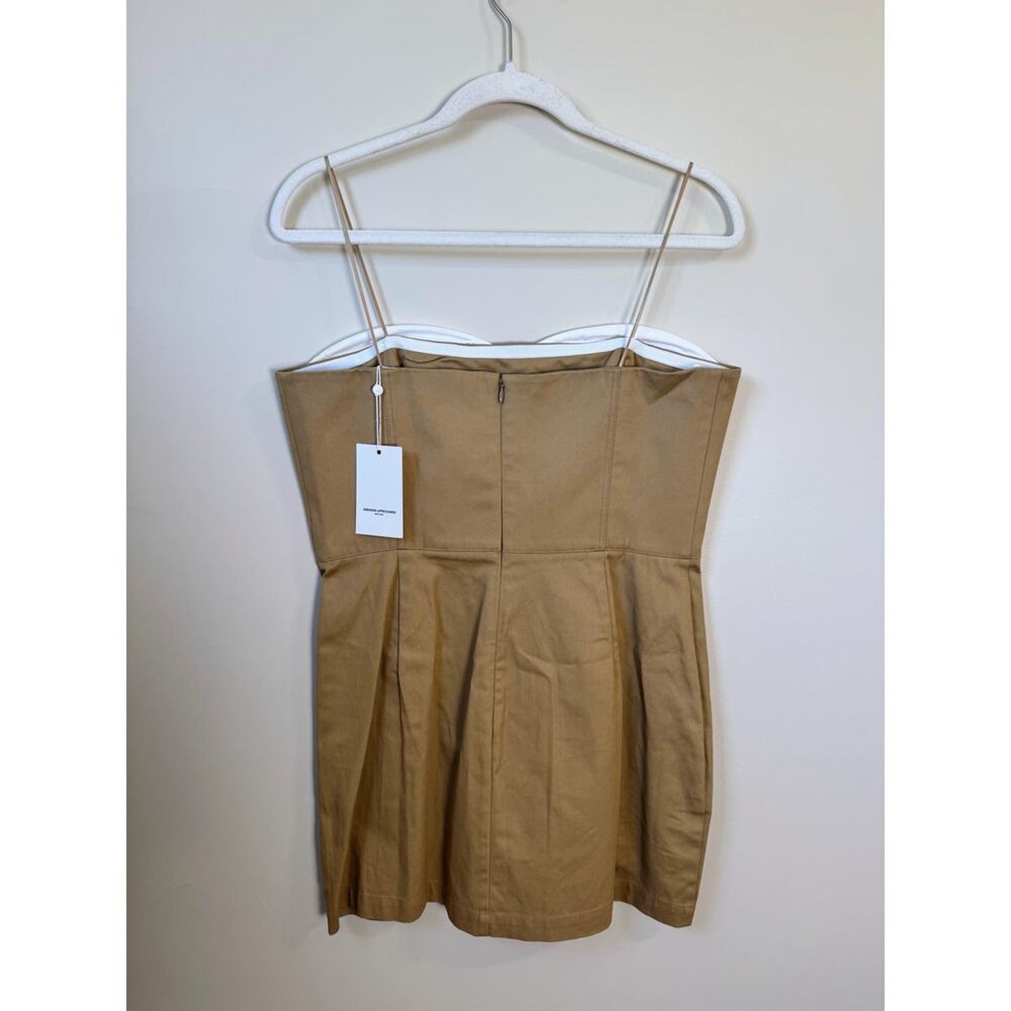 NEW‎ NWT Amanda Uprichard Malene Mini Dress Tan Size Large