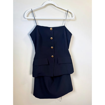 NEW NWT Amanda Uprichard Yadira Skort Romper Size Medium Black