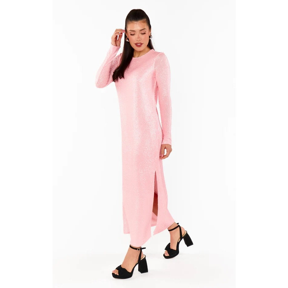 NEW NWT Show Me Your Mumu Maddison Maxi Dress Pink Sequin Size XXL