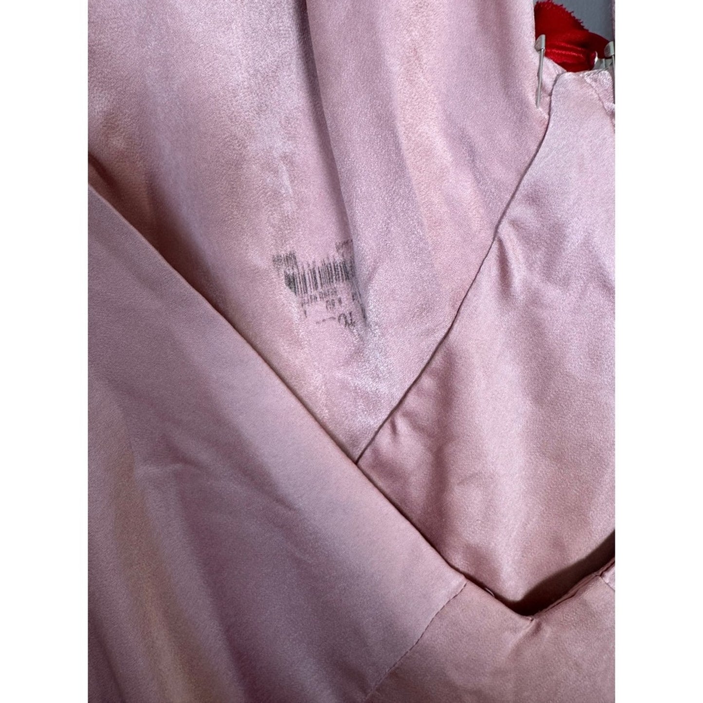 Bardot Aradia Pink Silk Halter Neck Maxi Dress Red Rose Accent