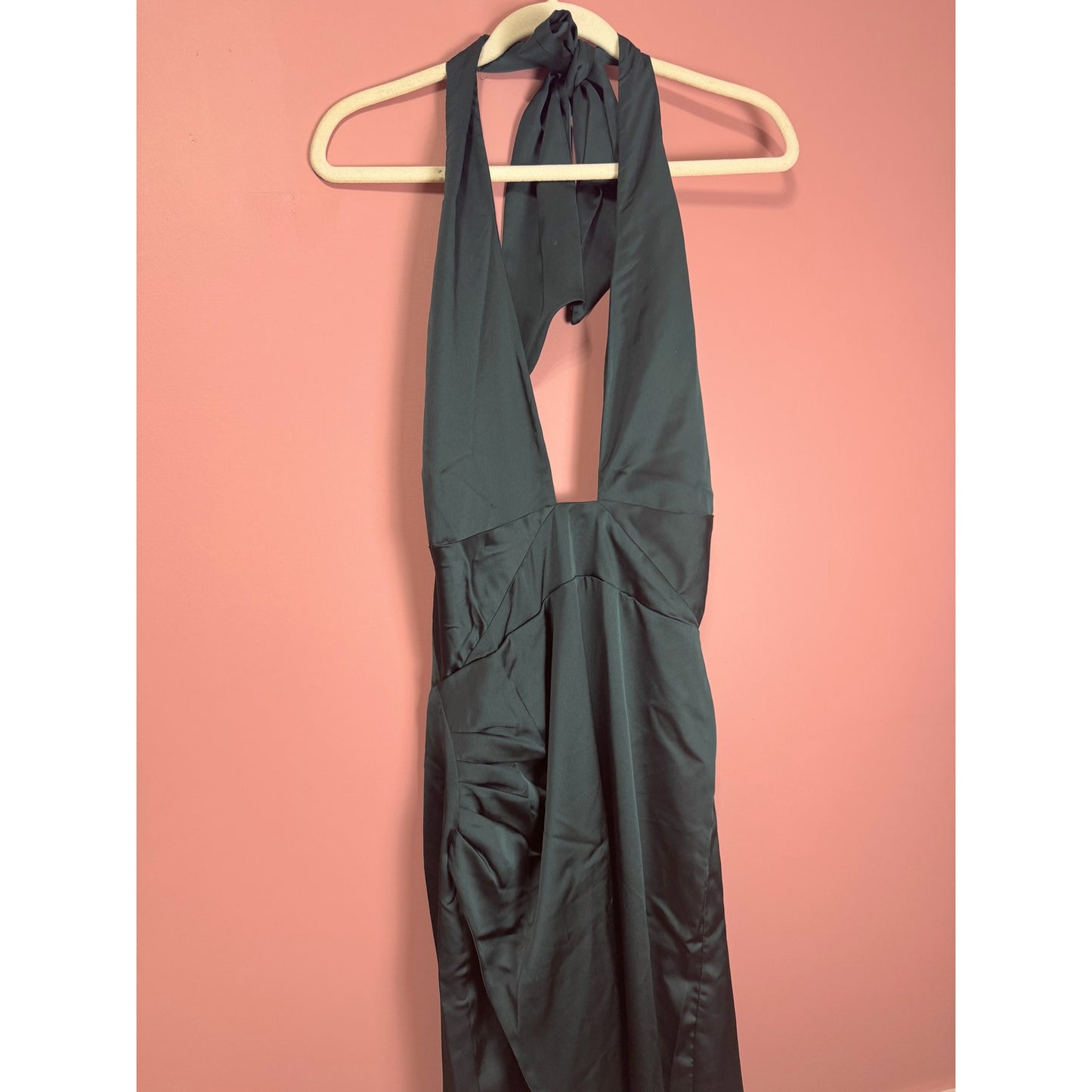Show Me Your Mumu Adele Halter Maxi Dress in Dark Green Size Medium