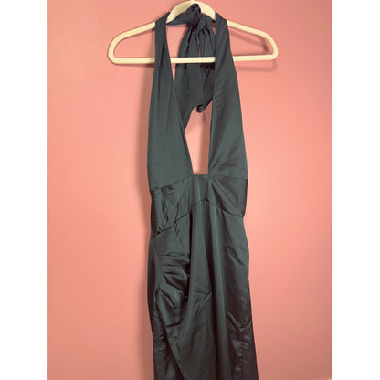 Show Me Your Mumu Adele Halter Maxi Dress in Dark Green Size Medium