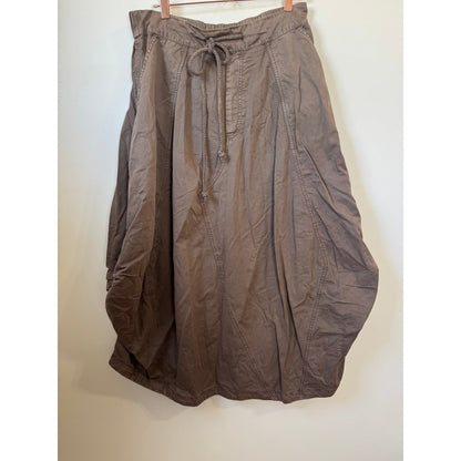 Free People Willow Poplin Maxi Skirt Chocolate Brown Medium