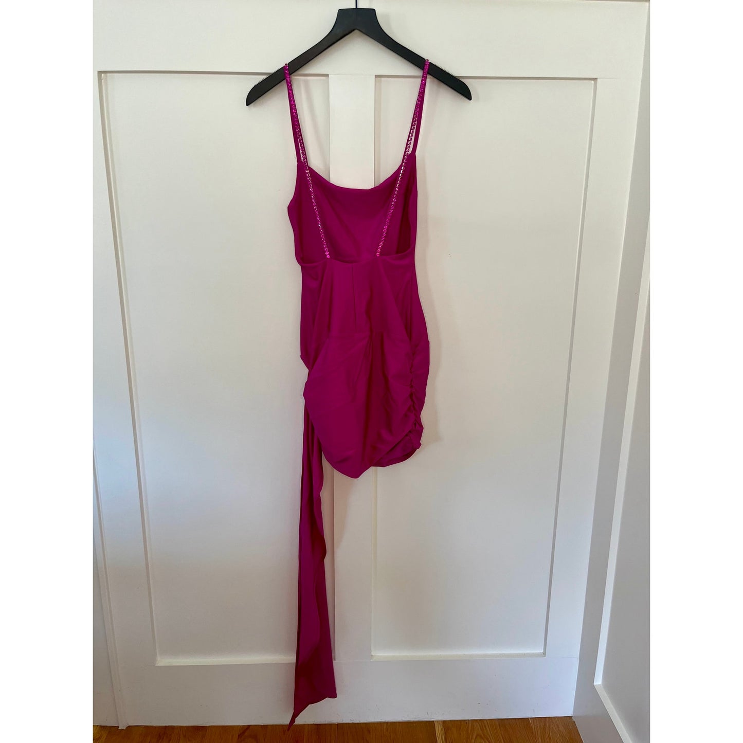 Khanums Sash Mini Dress in Barbie Pink Size XS