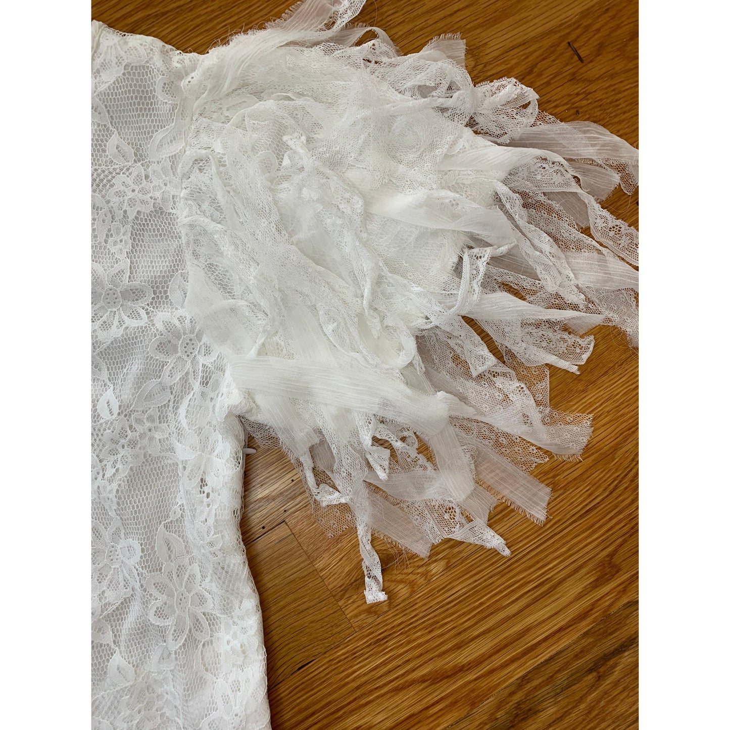 Free People Songbird Mini Lace Dress in White Floral Medium Short Sleeve Lined