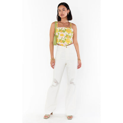 Show Me Your Mumu 90's Straight Jeans in Sea Salt White Size 29