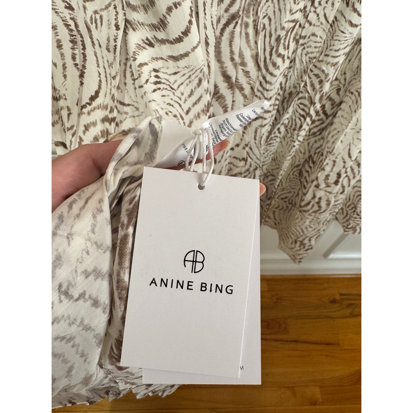 Anine Bing Mia Maxi Dress in Seashell Size Large
