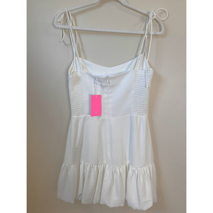 NEW NWT Amanda Uprichard Ivy Bubble Skirt Mini Dress White Size Medium