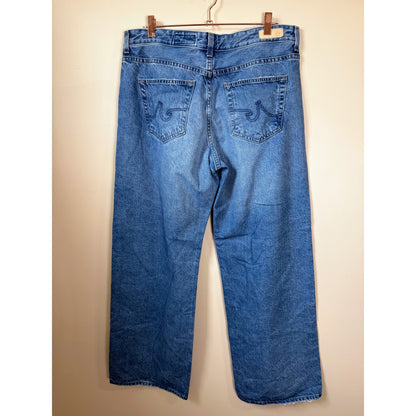 NEW NWT AG Adriano Goldschmeid Adria Low-Rise Wide Leg Jeans in Flashback Size 30