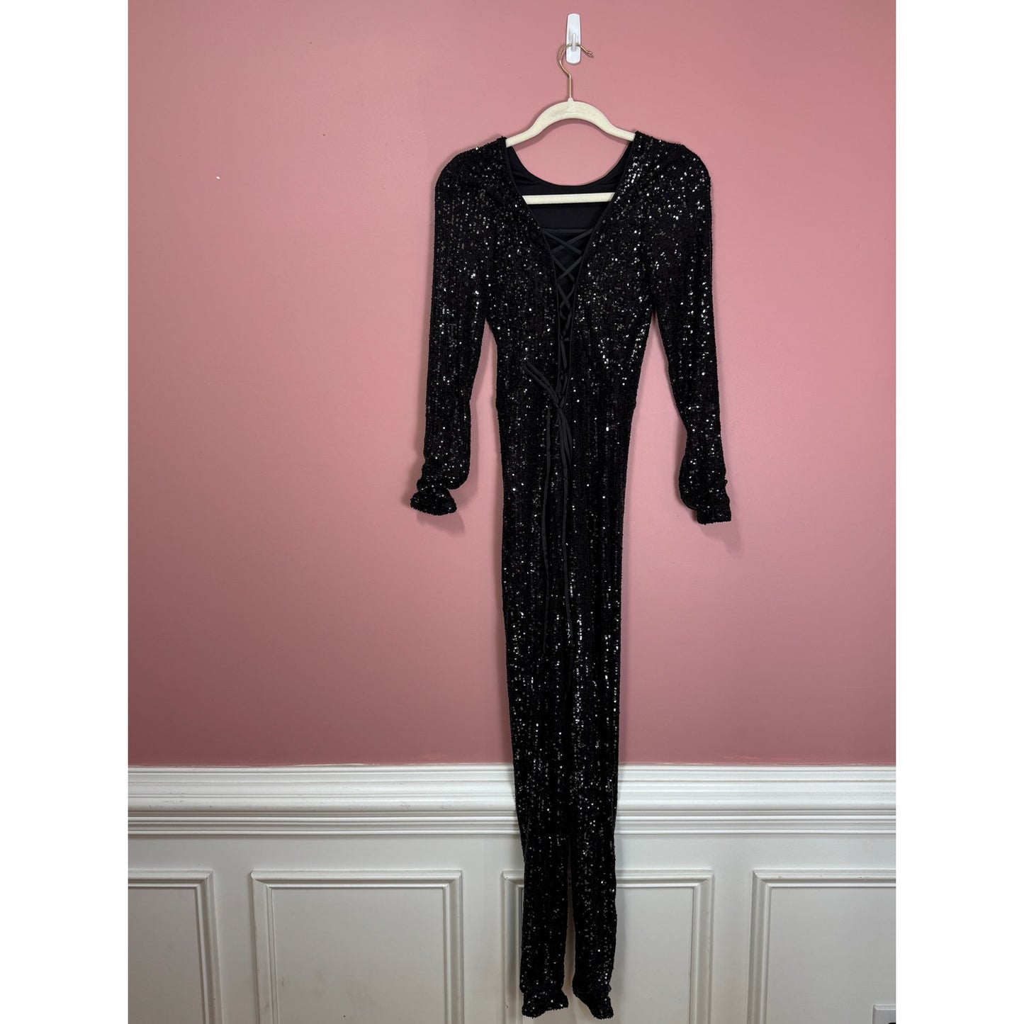 Show Me Your Mumu Kitty Catsuit in Midnight Glitz Black Size Small