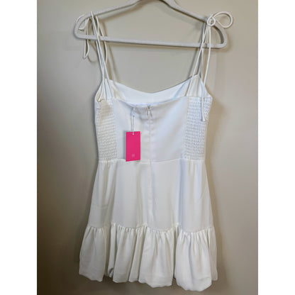 NEW NWT Amanda Uprichard Ivy Bubble Skirt Mini Dress White Size Medium
