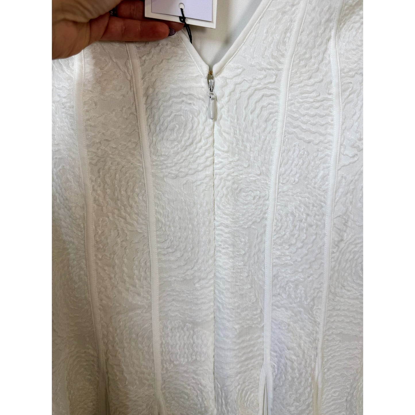 NEW NWT Aje. Soleil Lace Midi Dress White Size 8