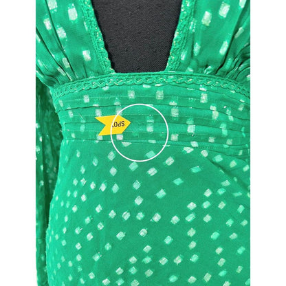 Rococo Sand Elna Maxi Dress in Green Size XS Metallic Side Slit Lined‎ Party