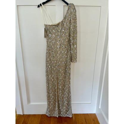 Mac Duggal Embellished One Shoulder Asymmetrical Gown Size 8 STYLE 5479