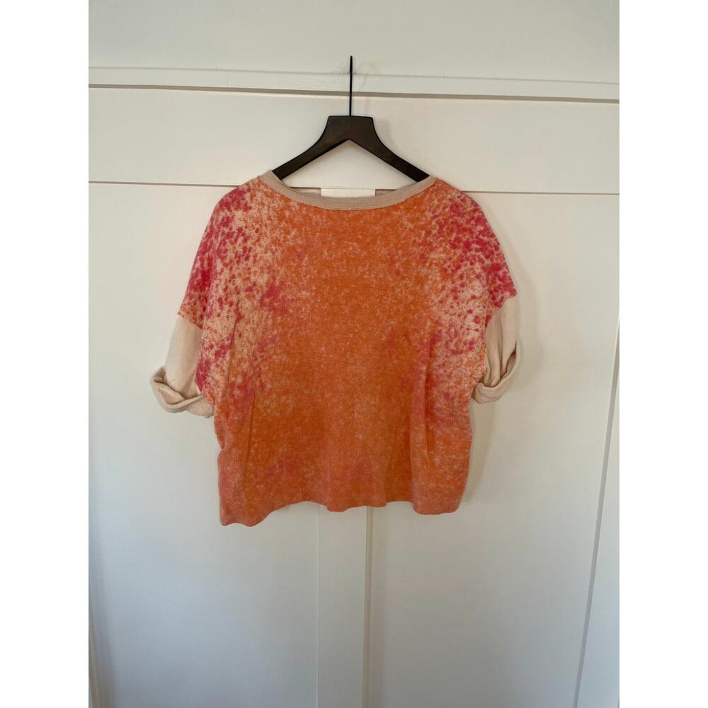 Pilcro Short Sleeve Desert Intarsia Sweater‎ Pullover Knit Size XS