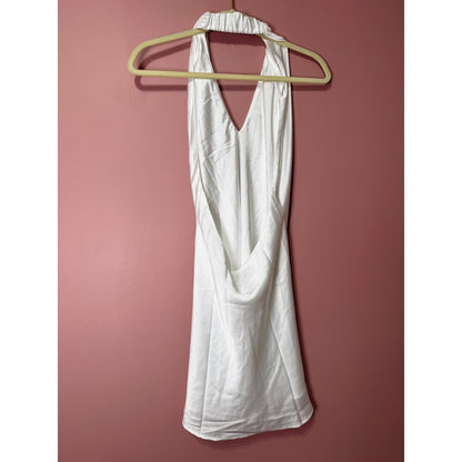 Show Me Your Mumu Jasmine‎ Halter Mini Dress XS White Satin