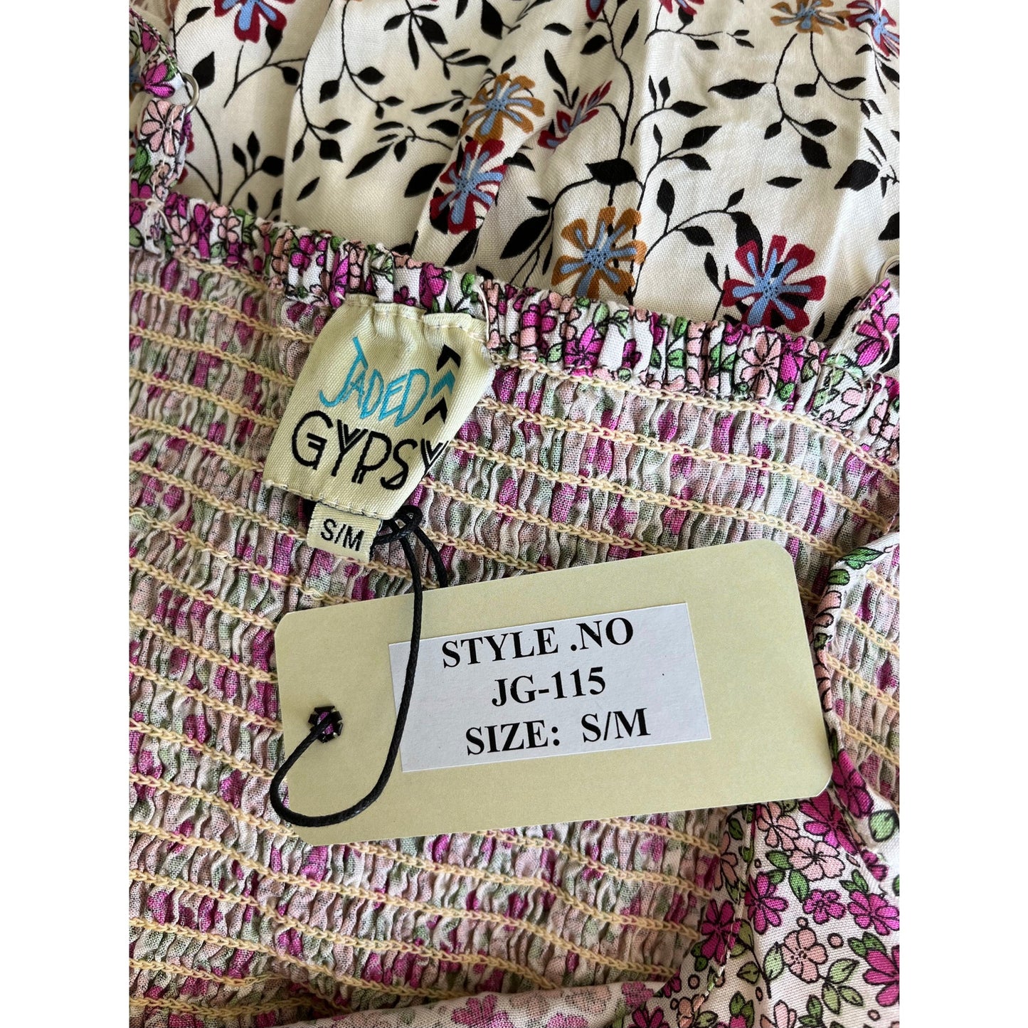 NEW NWT Jaded Gypsy Patchwork Dreams Mini Dress JG-115 Size S/M