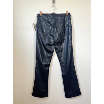 NEW NWT MOTHER The Insider Flood Faux Leather Bootcut Pants Size 29
