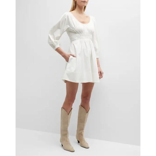 Alexis Sana Cotton-Blend Poplin Mini Dress Size Small