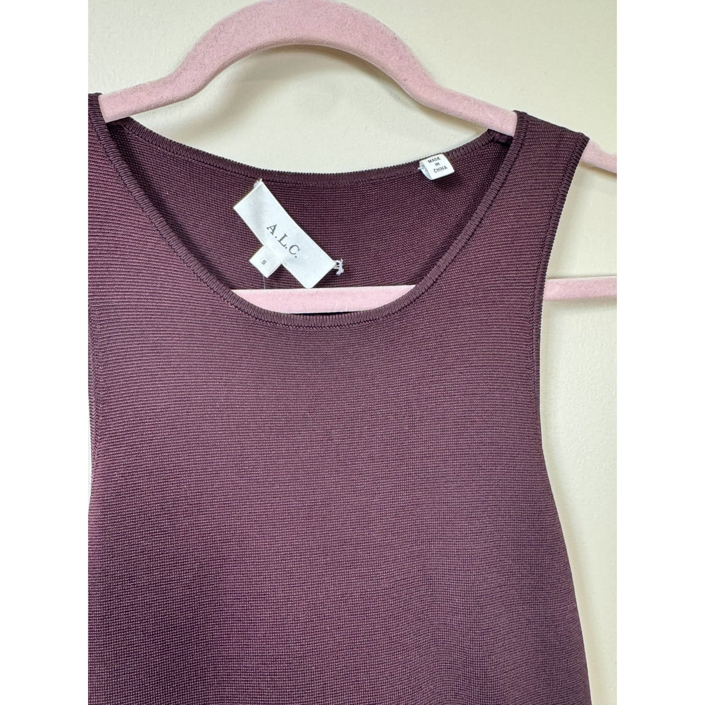 NWT A.L.C. Eloise Bubble Mini Dress in Chocolate Plum Size Small