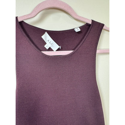 NWT A.L.C. Eloise Bubble Mini Dress in Chocolate Plum Size Small
