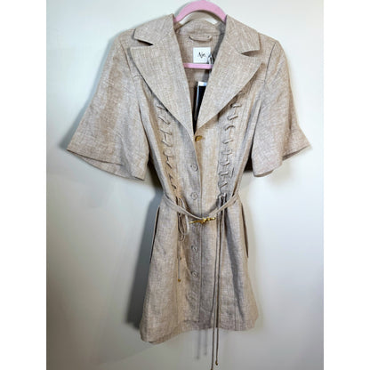 NEW NWT Aje. Morgan Mini Dress in Dune Beige US Size 2