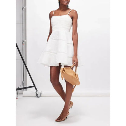 NEW NWT Aje. Cinque Jacuard Mini Dress White US Size 6