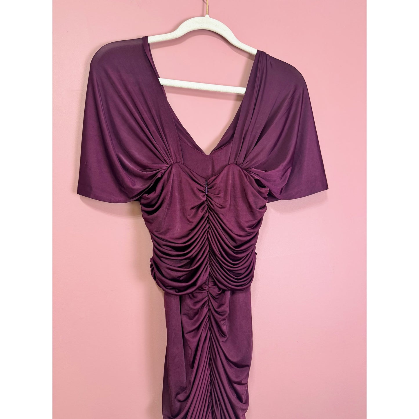 Yaura Tiara Dress Grape Maxi Off the Shoulder US XS
