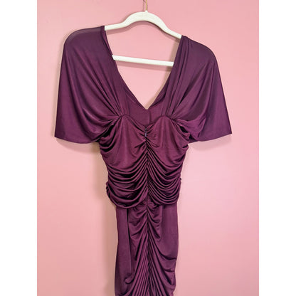 Yaura Tiara Dress Grape Maxi Off the Shoulder US XS