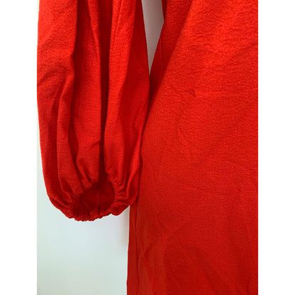 Boss Dageta Shift Dress Mini in Bright Red Size 2 Long Sleeve Stretch Party