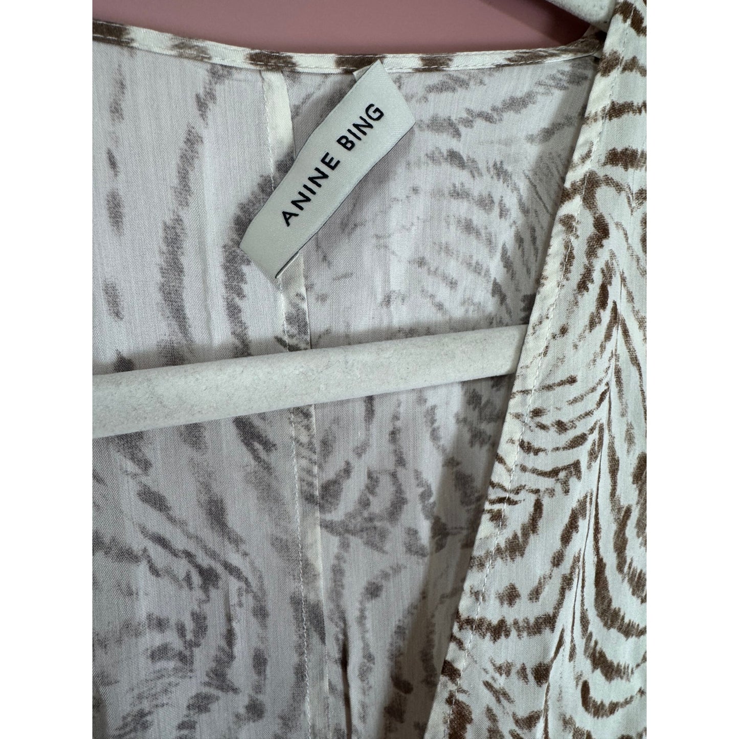 Anine Bing Mia Maxi Dress in Seashell Size Large