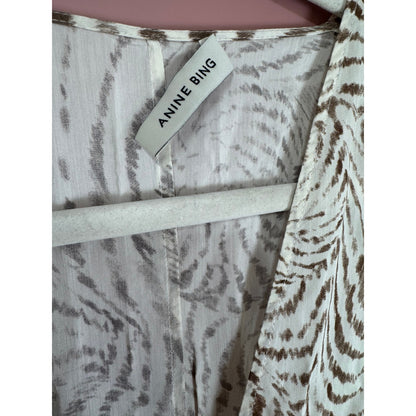 Anine Bing Mia Maxi Dress in Seashell Size Large