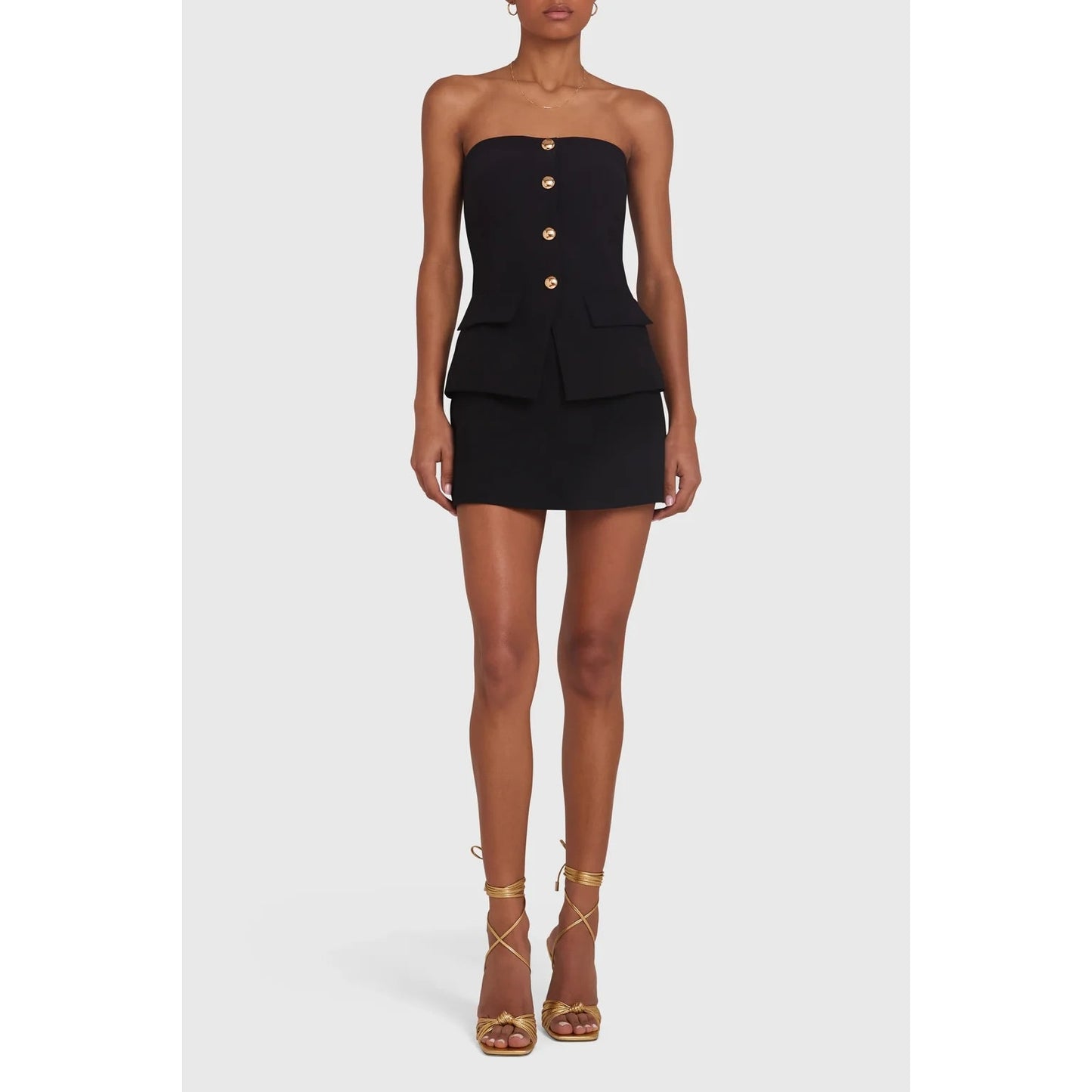 NEW NWT Amanda Uprichard Yadira Skort Romper Size Medium Black