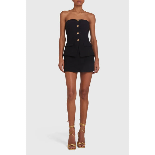 NEW NWT Amanda Uprichard Yadira Skort Romper Size Medium Black