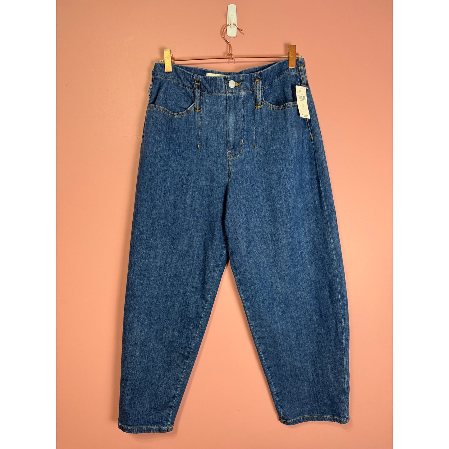 Pilcro Anthropologie The Leni Mid-RIse Tapered Barrel Jeans Size 28