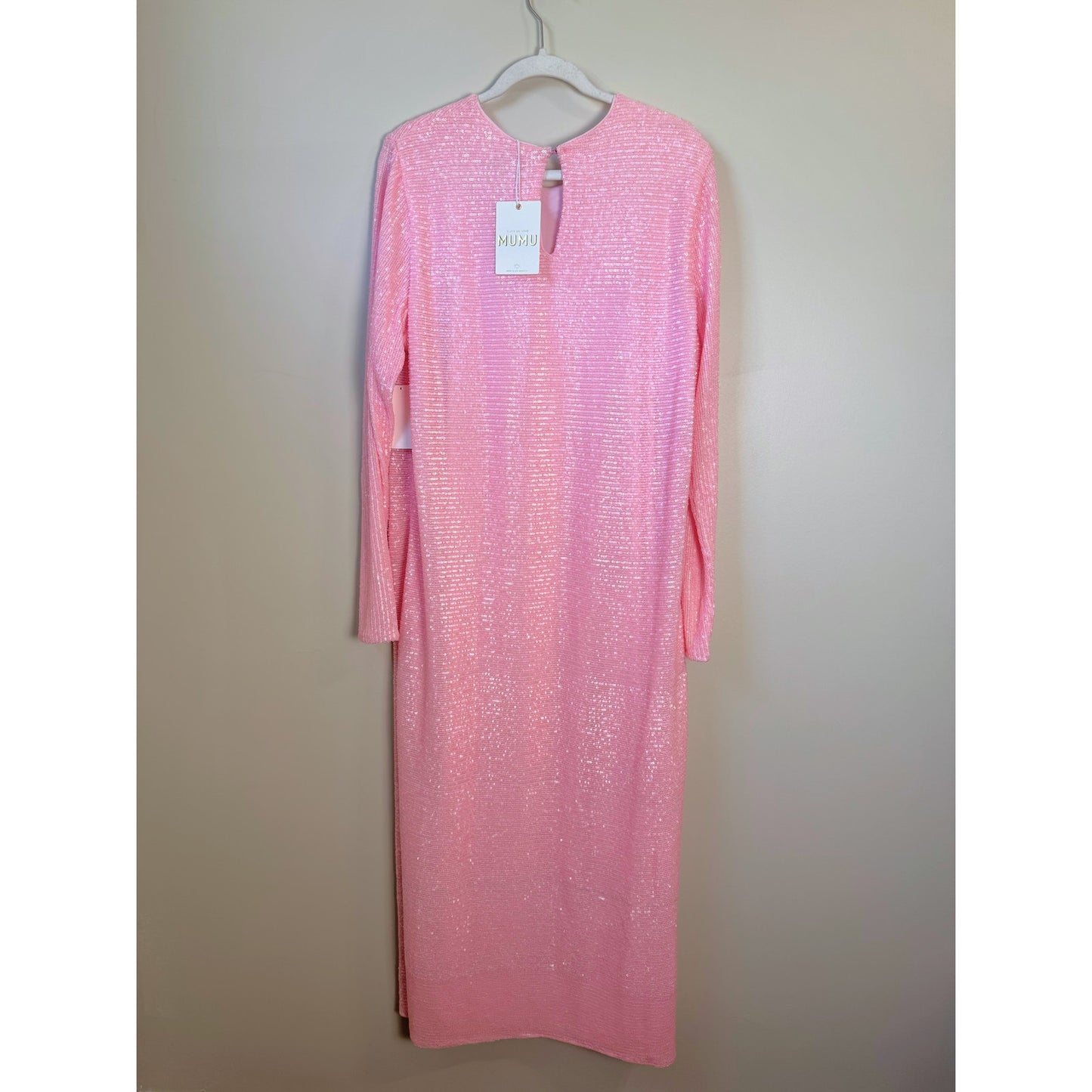NEW NWT Show Me Your Mumu Maddison Maxi Dress Pink Sequin Size XXL