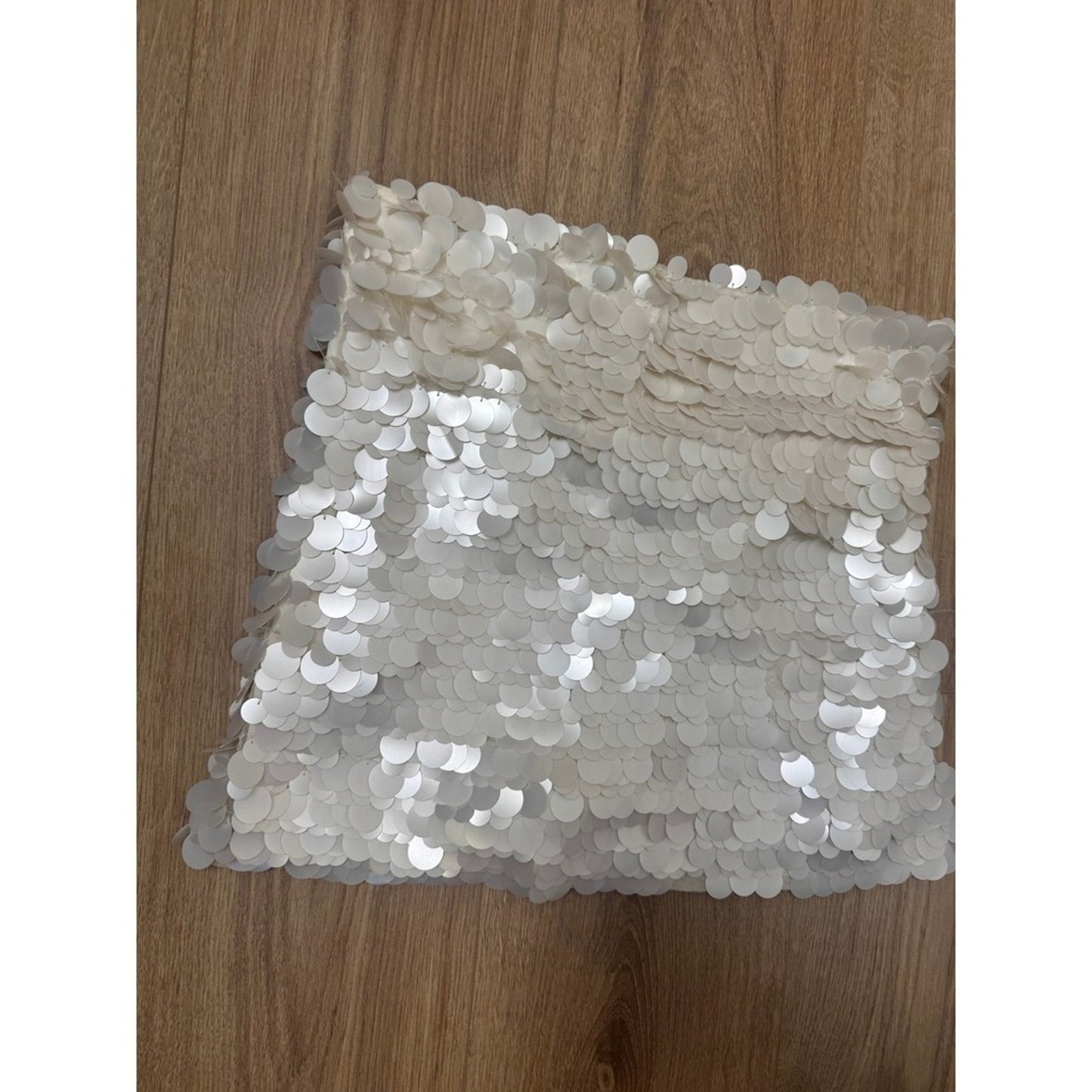 Show Me Your Mumu Izzy Skort XS White Shimmer Shell Sequin Mini Skirt